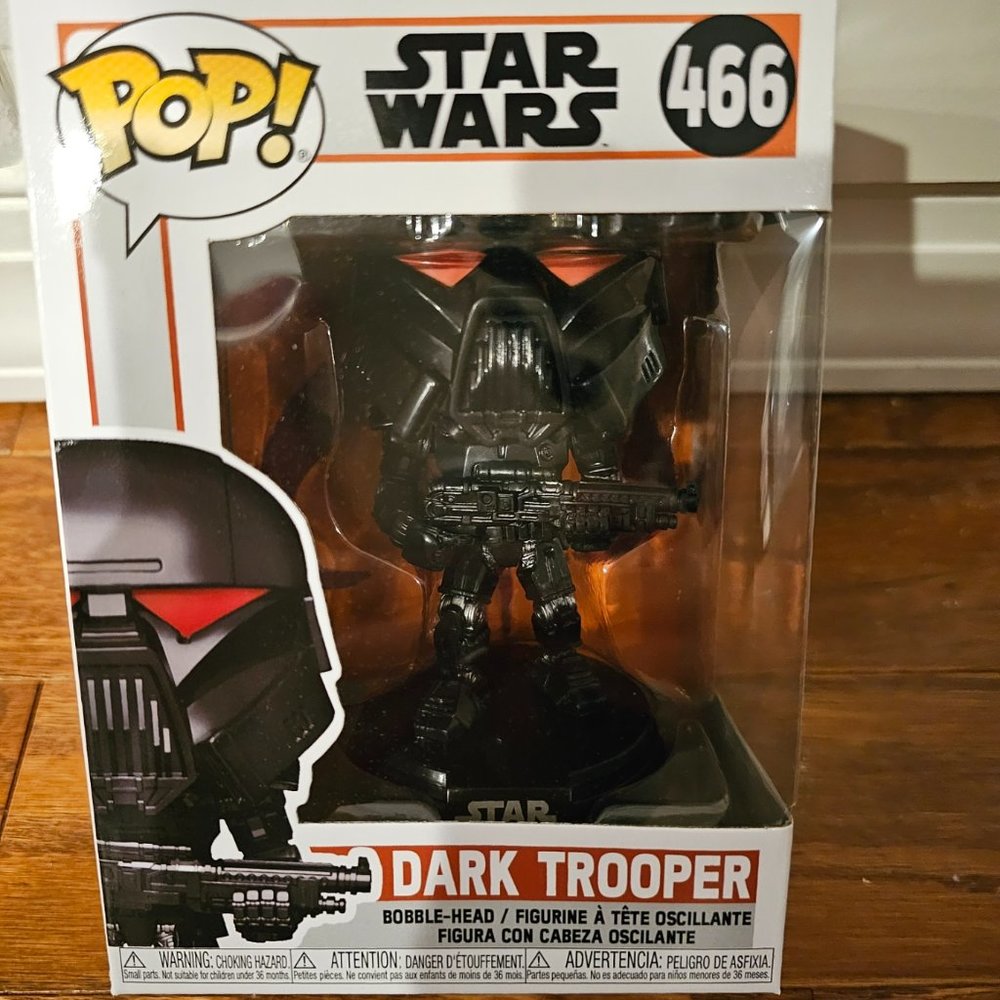 New Funko Pop!: Star Wars Dark Trooper Bobble-Head Figure 466